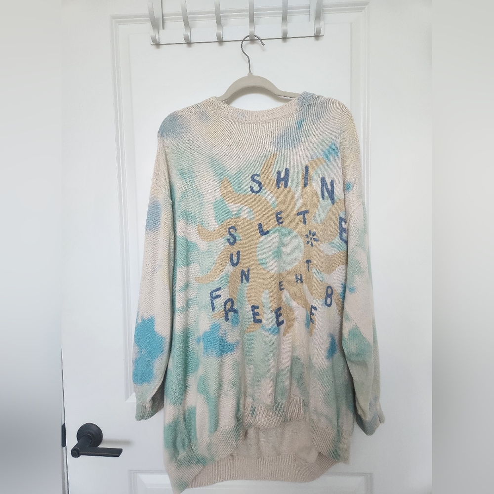 Free People boho grunge oversized sweater